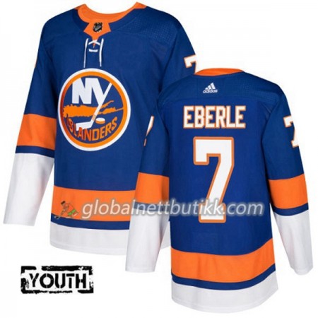 New York Islanders Hockeydrakt Jordan Eberle 7 2017-2018 Blå Adidas Authentic - Barn